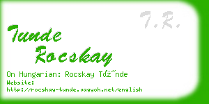 tunde rocskay business card